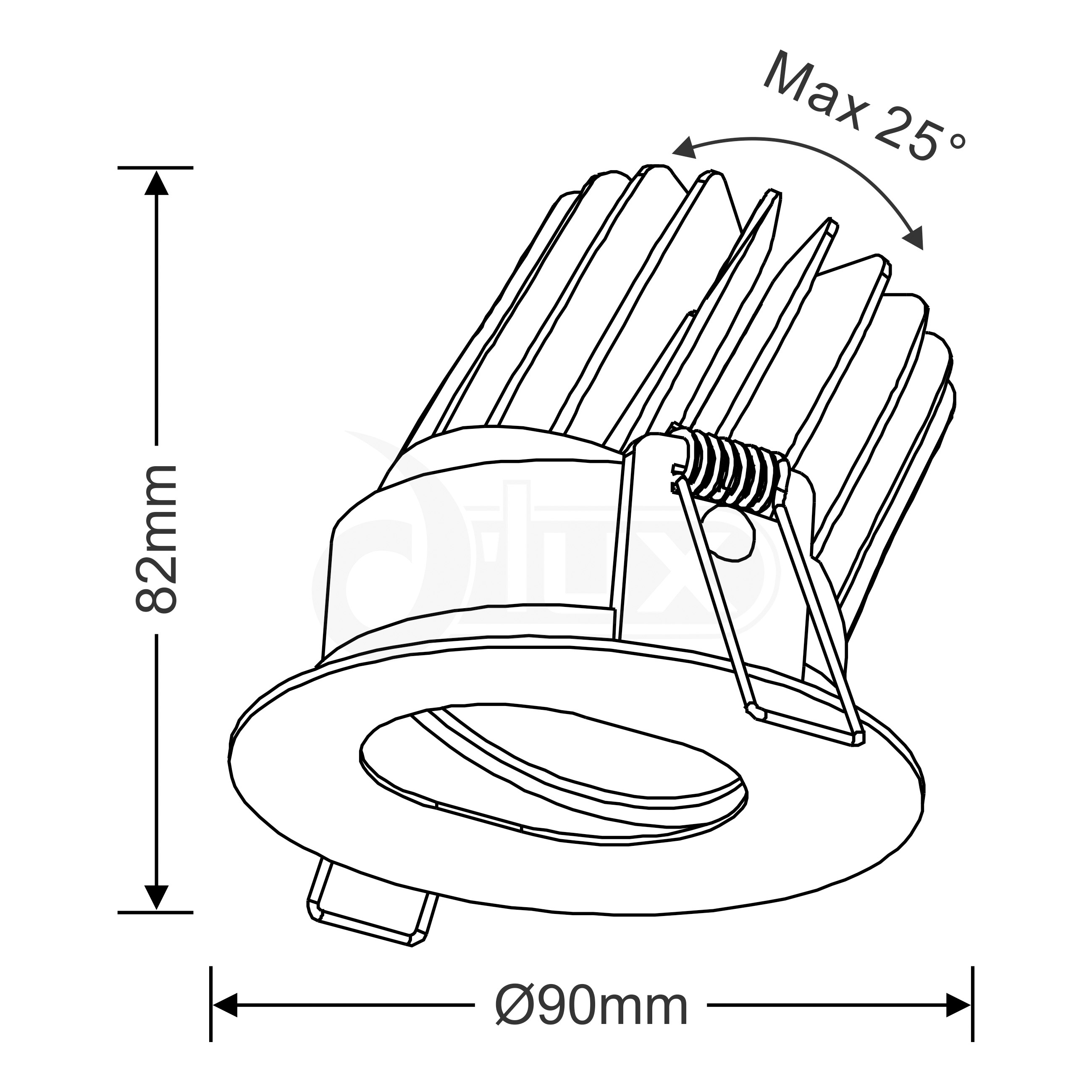 Buro 15 Recessed Ceiling Luminaires Dlux Round Recess Ceiling